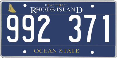 RI license plate 992371