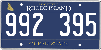 RI license plate 992395