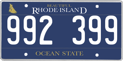RI license plate 992399