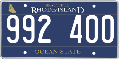 RI license plate 992400