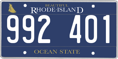 RI license plate 992401