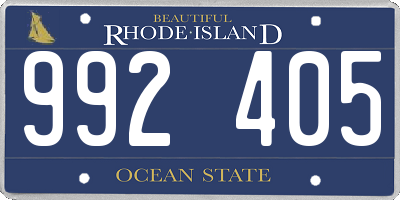 RI license plate 992405