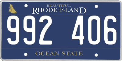 RI license plate 992406