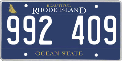 RI license plate 992409