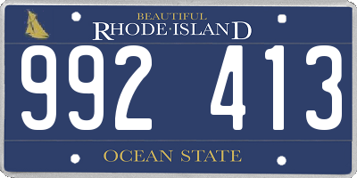 RI license plate 992413