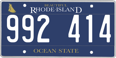 RI license plate 992414