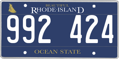 RI license plate 992424