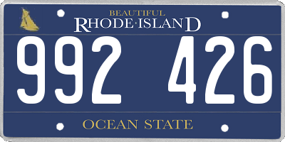 RI license plate 992426