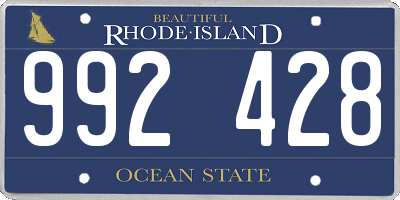 RI license plate 992428