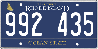 RI license plate 992435