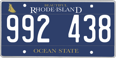 RI license plate 992438