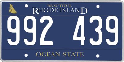 RI license plate 992439