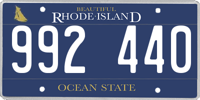 RI license plate 992440