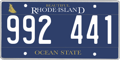 RI license plate 992441