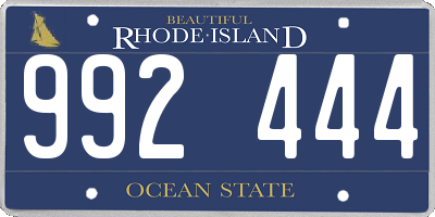 RI license plate 992444