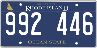 RI license plate 992446