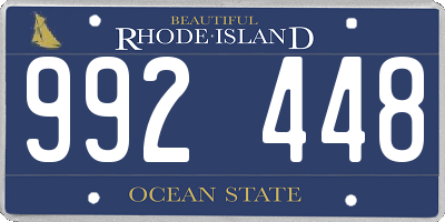 RI license plate 992448