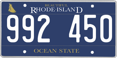 RI license plate 992450