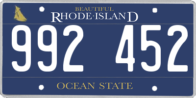 RI license plate 992452