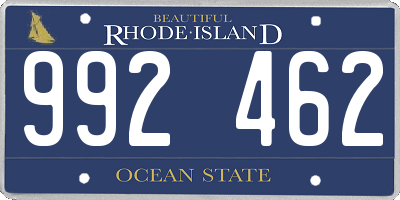 RI license plate 992462