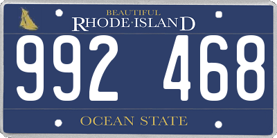 RI license plate 992468