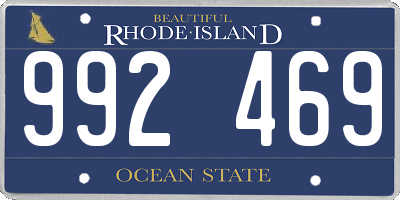 RI license plate 992469