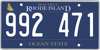 RI license plate 992471