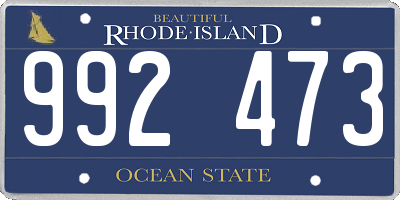 RI license plate 992473