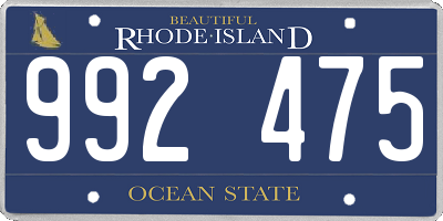 RI license plate 992475