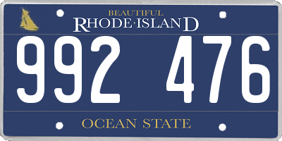 RI license plate 992476