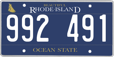 RI license plate 992491