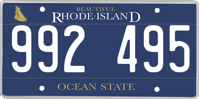 RI license plate 992495