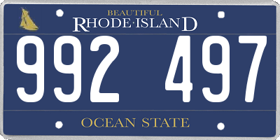 RI license plate 992497