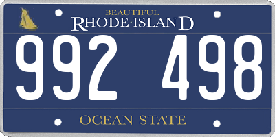 RI license plate 992498