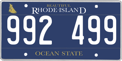 RI license plate 992499