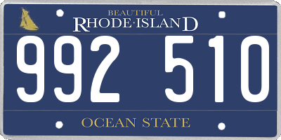 RI license plate 992510