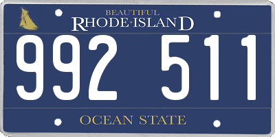 RI license plate 992511