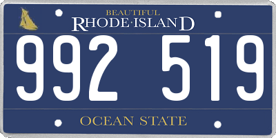 RI license plate 992519