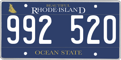 RI license plate 992520