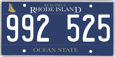 RI license plate 992525