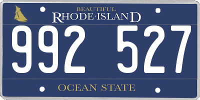 RI license plate 992527