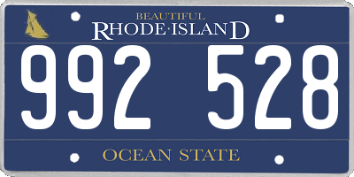 RI license plate 992528