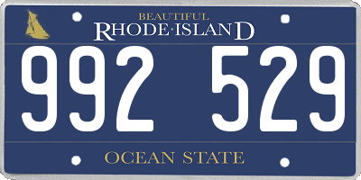 RI license plate 992529