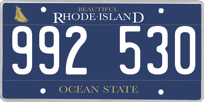 RI license plate 992530