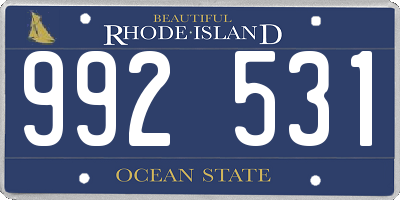 RI license plate 992531