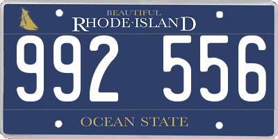 RI license plate 992556