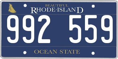 RI license plate 992559