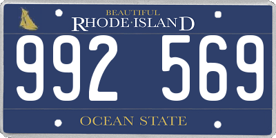 RI license plate 992569