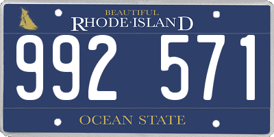 RI license plate 992571