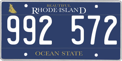 RI license plate 992572